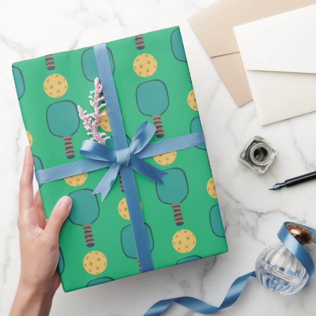 Pickleball Birthday Party Green Geschenkpapier (Schenken)
