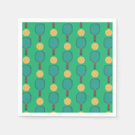 Pickleball Birthday Party Green Serviette