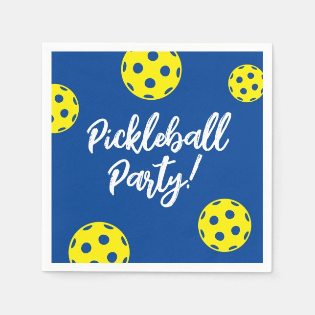 Pickleball Birthday Party Servietten (Vorderseite)
