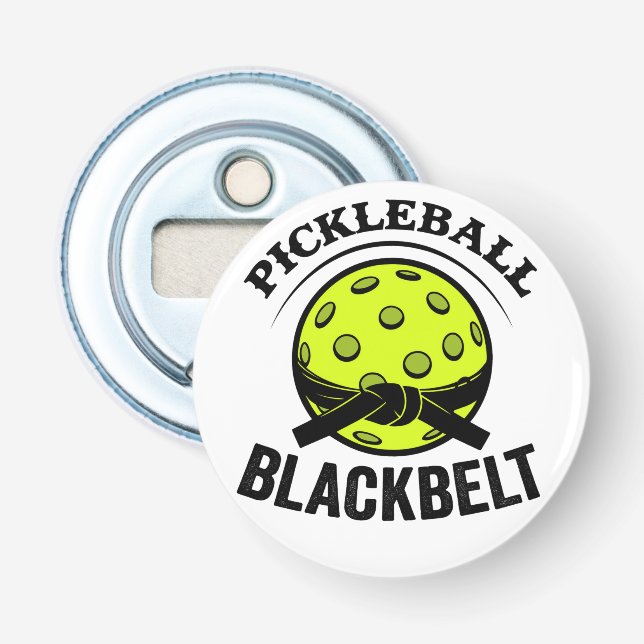Pickleball Blackbelt - Funny Pickleball Master Flaschenöffner (Vorderseite)