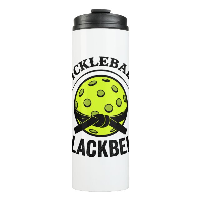 Pickleball Blackbelt - Funny Pickleball Master Thermosbecher (Vorderseite)