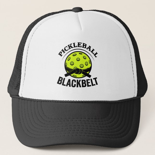 Pickleball Blackbelt - Funny Pickleball Master Truckerkappe (Vorderseite)