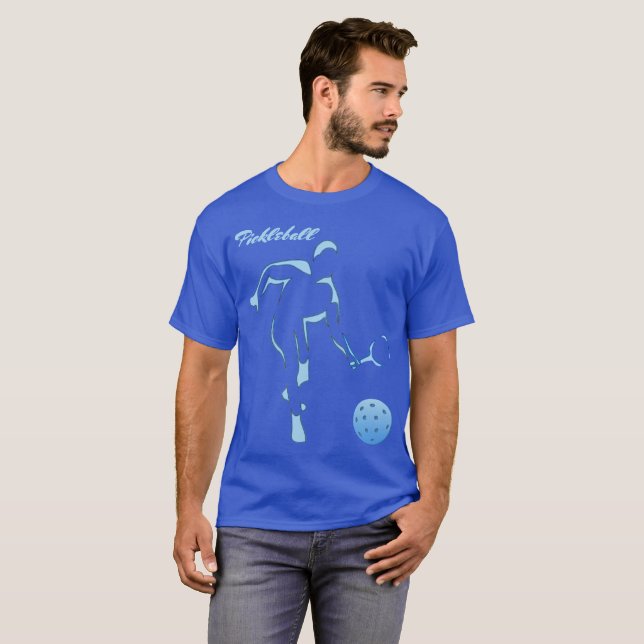 Pickleball Blau T-Shirt (Vorne ganz)