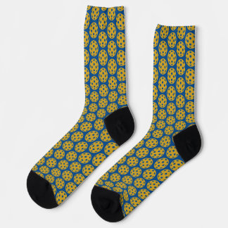 Pickleball Blau- und Gelbball Socken