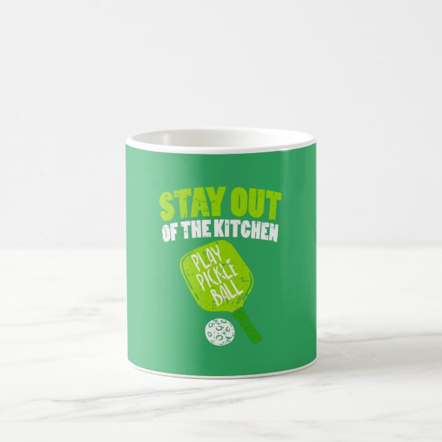 Pickleball - Bleibe aus der Küche Kaffeetasse (Mittel)