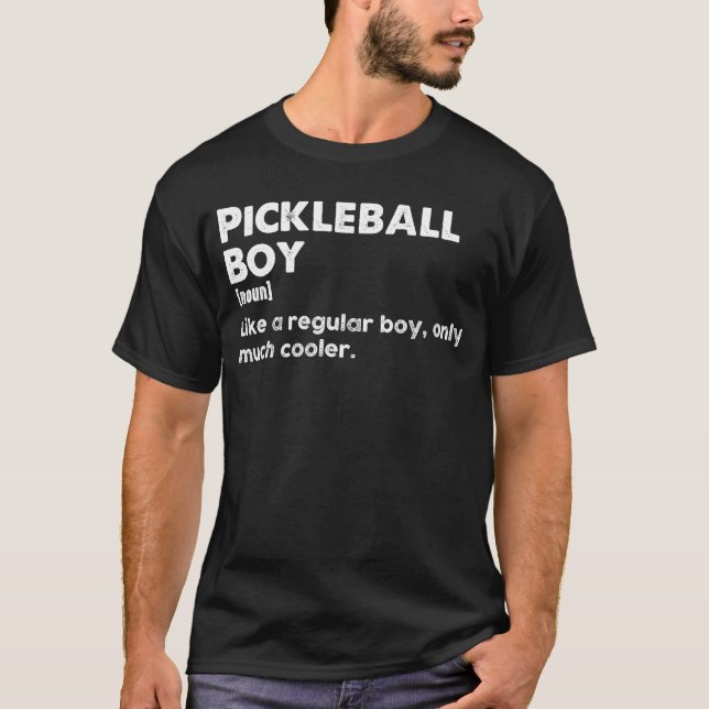 Pickleball Boy Funny Dictionary Definition T-Shirt (Vorderseite)