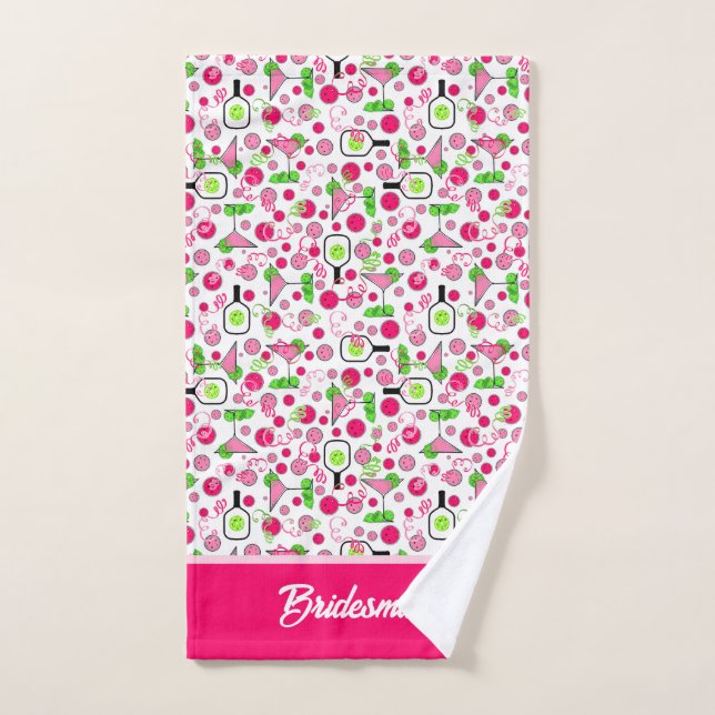 Pickleball Brautjungfernabschied Dinks & Drinks Pi Handtuch (Handtuch)