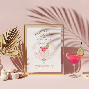 Pickleball Brautparty Cocktail Drink Poster