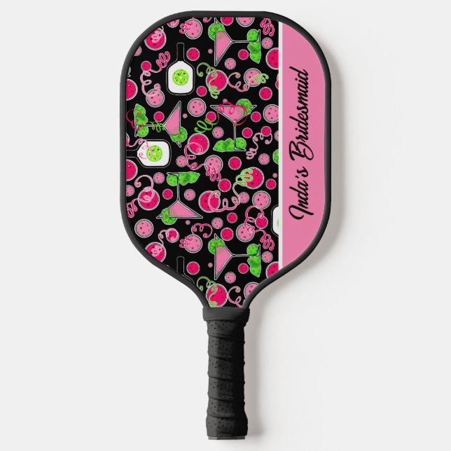 Pickleball Brautparty Cosmo Cocktail Schläger (Vorderseite)