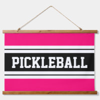 PICKLEBALL Bright Pink Schwarz-weiß Racing Streife