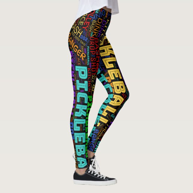 Pickleball-Buchstaben Leggings (Rechts)