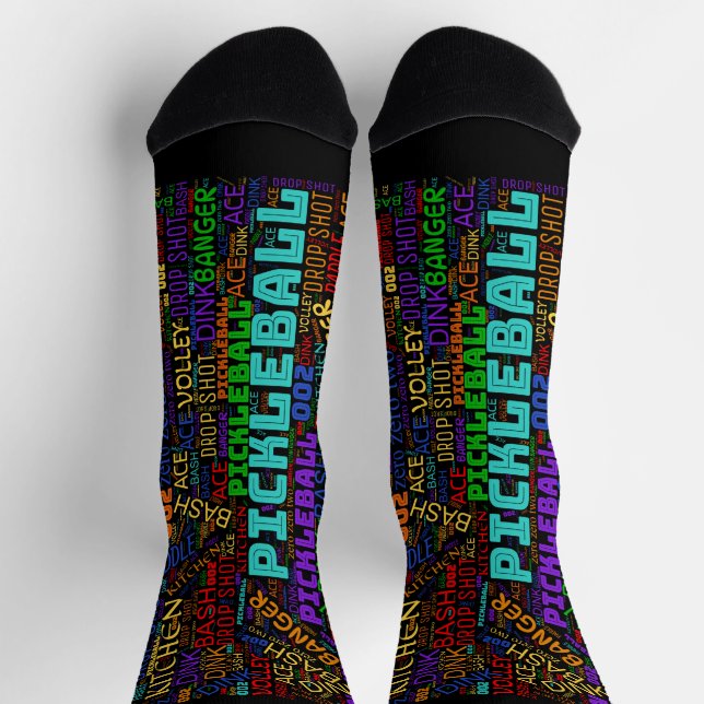 Pickleball-Buchstaben Socken (Oben)