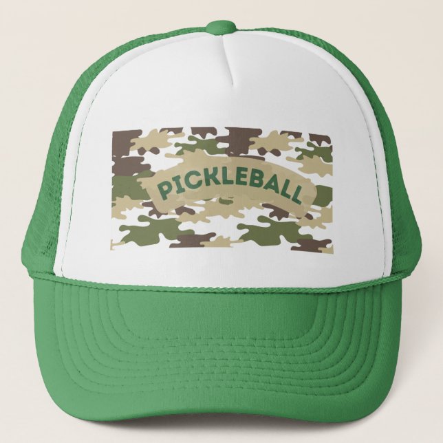 Pickleball-Camouflage Truckerkappe (Vorderseite)