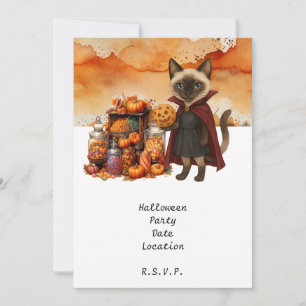 Pickleball Cat and Friends Host Halloween-Party Einladung