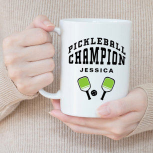 Pickleball-Champion Custom Name Initialen Schwarz Jumbo-Tasse