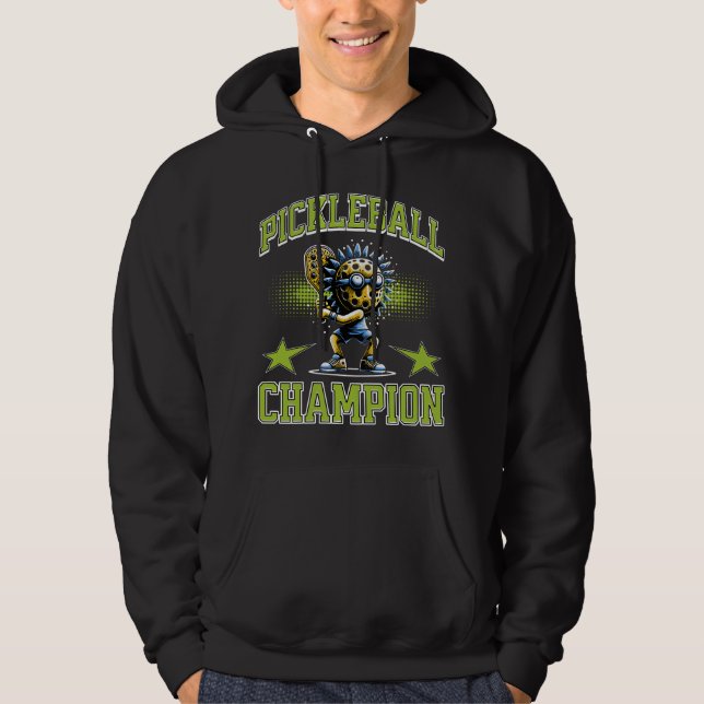 Pickleball Champion Funny Pickleballer Pickle Ball Hoodie (Vorderseite)