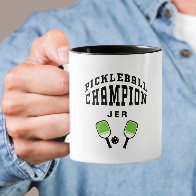 Pickleball Champion Individuelle Name Initials Coo Tasse (Pickleball Champion Custom Name Initials Cool Fun Mug)