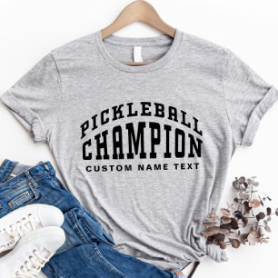 Pickleball Champion Individuelle Name Pickleballer T-Shirt
