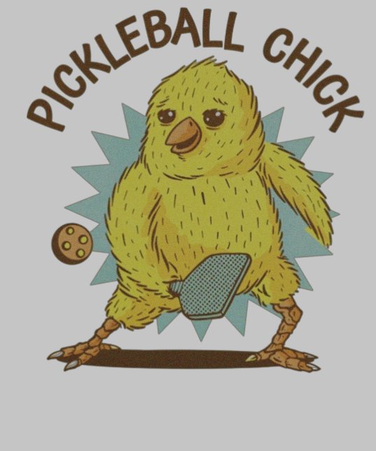 Pickleball Chick Funny Chicken Hoodie (Halsband)