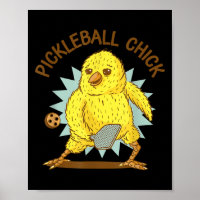 Pickleball Chick Funny Quote Hühnchen mit Paddel G