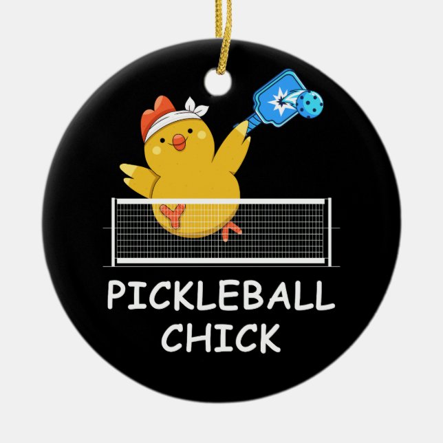 Pickleball Chick lustige Ruhestand Rent Men Wome Keramik Ornament (Vorne)