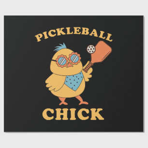Pickleball Chick - Retro Geschenkpapier
