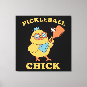 Pickleball Chick - Retro Leinwanddruck