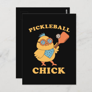 Pickleball Chick - Retro Postkarte