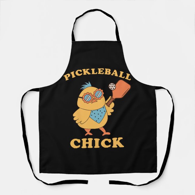 Pickleball Chick - Retro Schürze (Vorderseite)