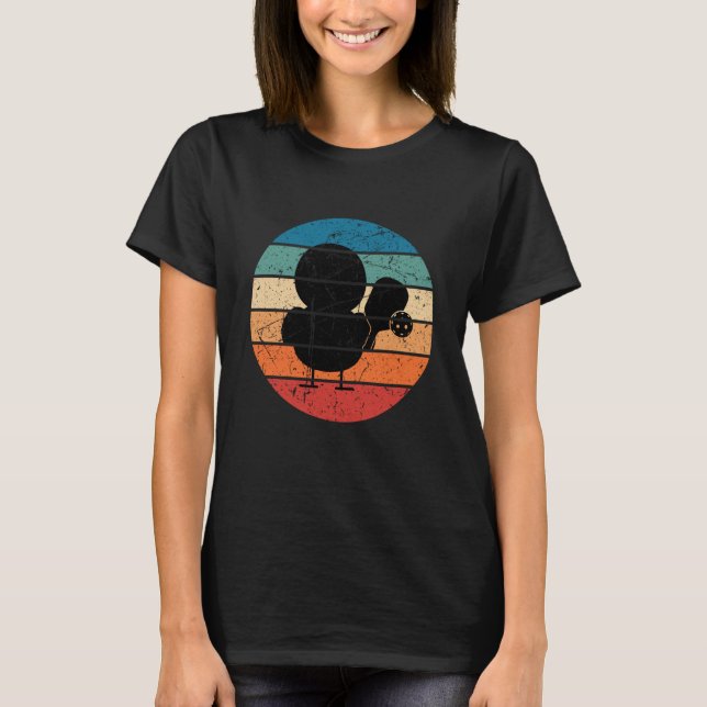 Pickleball Chick Retro Vintag 4 T-Shirt (Vorderseite)
