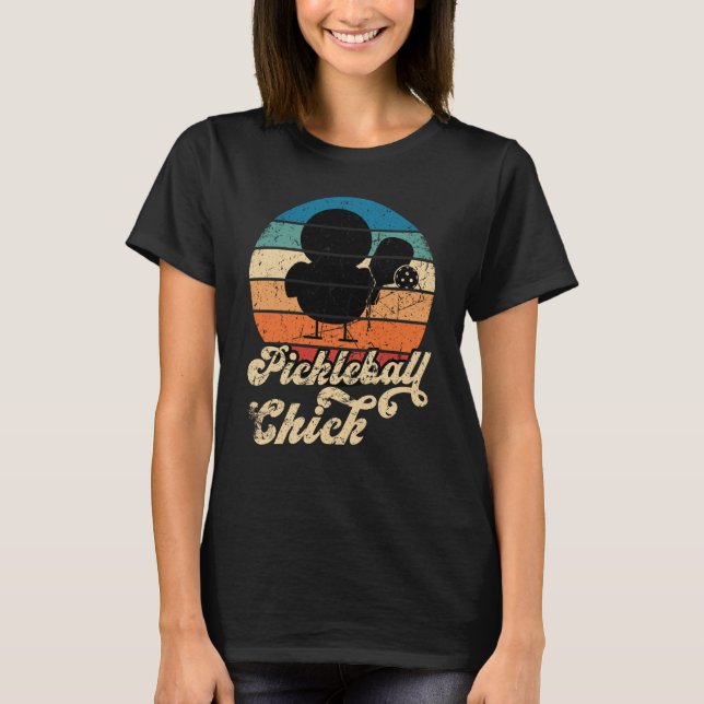 Pickleball Chick Retro Vintage  2 T-Shirt (Vorderseite)