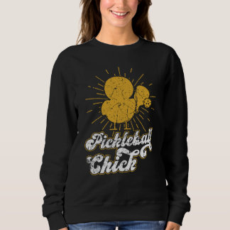 Pickleball Chick Retro Vintage 7 Sweatshirt