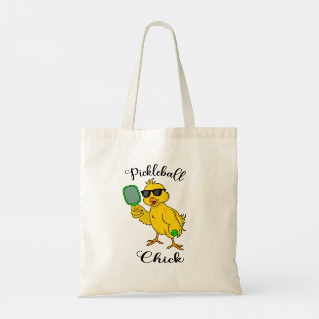 Pickleball Chick Tote Bag Tragetasche (Rückseite)