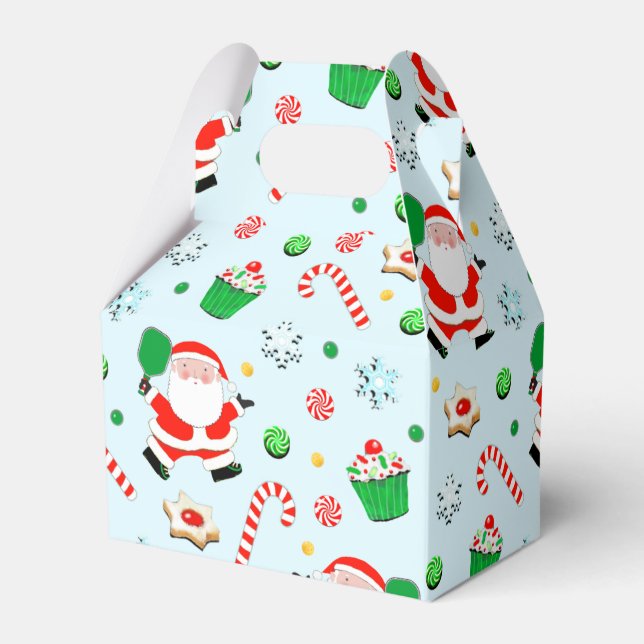 Pickleball Christmas Favor Box Geschenkschachtel (Vorderseite)