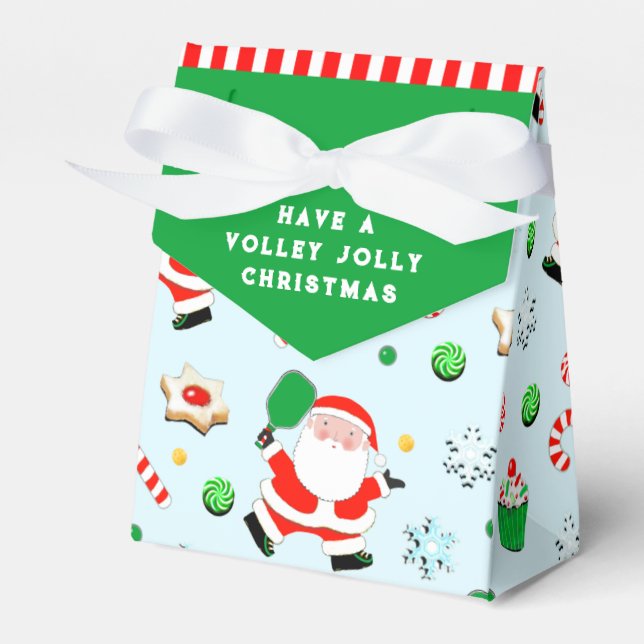 Pickleball Christmas Favor Box Geschenkschachtel (Vorderseite)