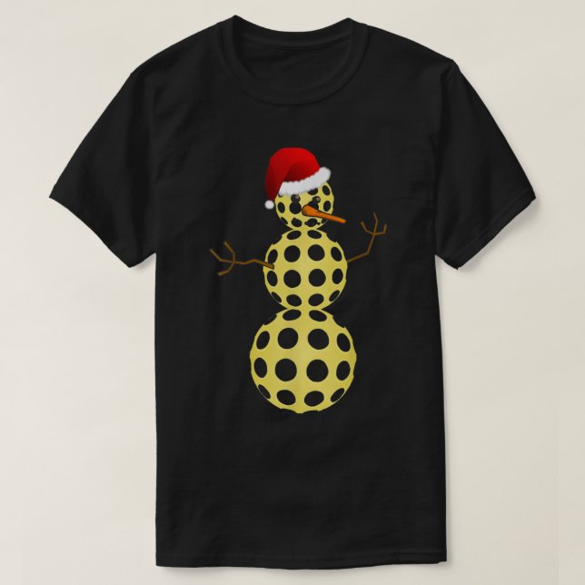 Pickleball Christmas Funny Pickleball Snowman 531 T-Shirt (Design vorne)