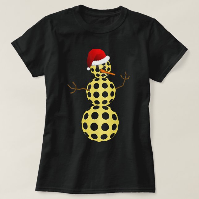 Pickleball Christmas Funny Pickleball Snowman 531 T-Shirt (Design vorne)