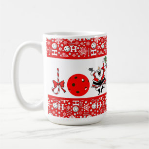 Pickleball Christmas Joy Santa Ho Ho Ho Ho Snowbal Kaffeetasse