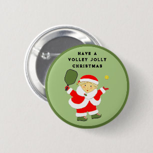 Pickleball Christmas Kleine Geschenk Button
