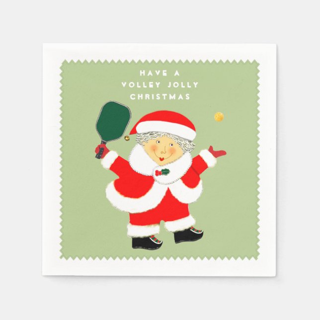 Pickleball Christmas Party Serviette (Vorderseite)