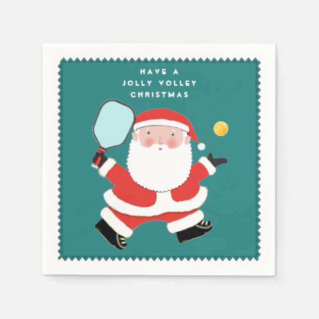 Pickleball Christmas Party Serviette (Vorderseite)