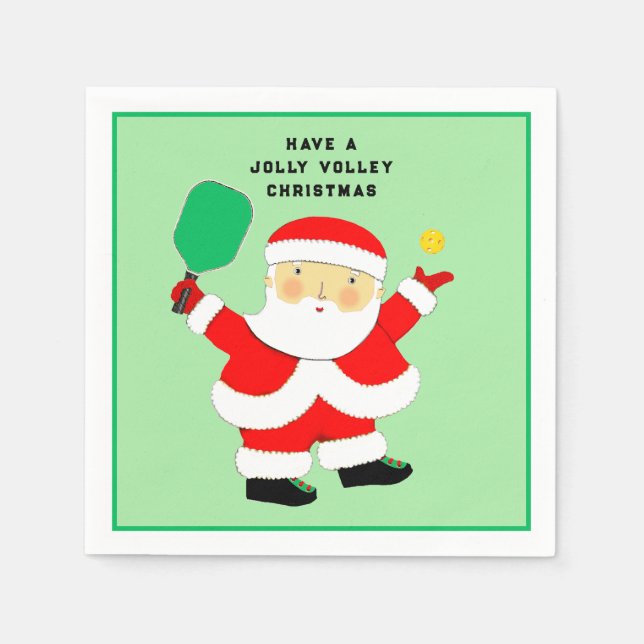 Pickleball Christmas Party Serviette (Vorderseite)