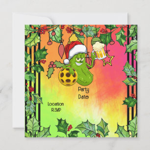 Pickleball Christmas Thema Einladung