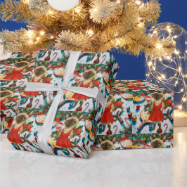 Pickleball Christmas Thema Geschenkpapier