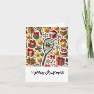 Pickleball Christmas Thema Karte