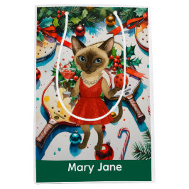 Pickleball Christmas Thema Mittlere Geschenktüte