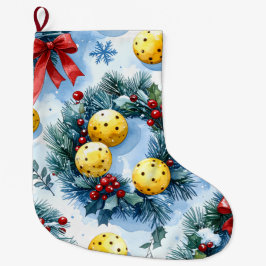 Pickleball Christmas themed Großer Weihnachtsstrumpf
