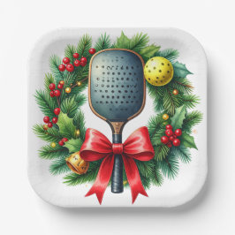 Pickleball Christmas Wreath  Pappteller