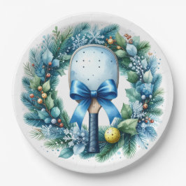 Pickleball Christmas Wreath  Pappteller