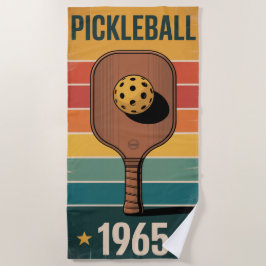 Pickleball Classic 1965 Paddelplakat für Lüfter Strandtuch